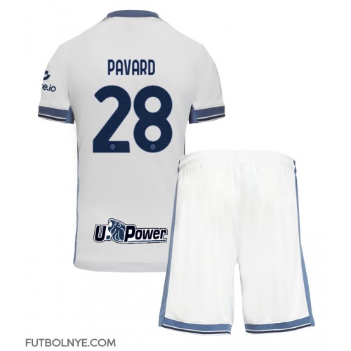 Camiseta Inter Milan Benjamin Pavard #28 Visitante Equipación para niños 2024-25 manga corta (+ pantalones cortos)